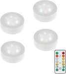 Led Cuisine Sous Meuble, 4 Pcs Eclairage Led Cuisine Sous Fonctionnement À Piles Avec Télécommandes Pour Pour Armoire, Escaliers, Placard, Cuisine (Blanc)[VEI261999]