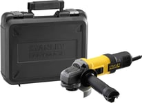 Stanley Fatmax Meuleuse D'Angle Filaire 850W 115Mm Système Anti-Redémarrage Charbons Haute Qualité Carter Métal Revêtement Grip Avec 1 Mallette Et 2Ème Poignée Gamme Fatmax Fmeg210K-Qs