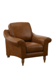 John Lewis Camber Leather Armchair, Light Leg