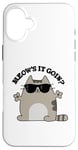 Coque pour iPhone 16 Plus Jeu de mots amusant pour chats Meow's It Going