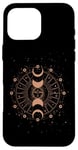 iPhone 16 Pro Max Celestial Moon Phase Boho Mystical Moon And Sun Astronomy Case