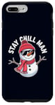 Coque pour iPhone 7 Plus/8 Plus Stay Chill, Man Cool Winter Snowman, Noël