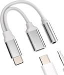 Adaptateur Jack Usb C Vers Ecouteur 3.5Mm(2En1) Casque Chargeur Cable Écouteur Aux Audio Câble Compatible Pour Samsung Apple Iphone 15 Pro Max Plus Ipad Xiaomi Huawei Adapteur Voit[CAS311231]