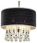 Caithness Chandelier, Glass, Black