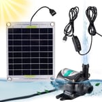 Pompe à Eau Solaire, Pompe Bassin Solaire 10w, Pompe à Eau Solaire extérieure avec Panneau et câble Long, Kit de Pompe à Eau Solaire pour Aquarium Petit Étang Jardin terrasse pelouse Piscine.