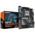 GIGABYTE X870 GAMING X WIFI7 Motherboard - Supports AMD Ryzen 9000 CPUs, 16+2+2 phases VRM, up to 8000MHz DDR5 (OC), 1xPCIe 5.0, Wi-Fi 7, 2.5GbE LAN, USB 4