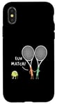 Coque pour iPhone X/XS Raquette de sport Fun Match Backhand Raquette de tennis