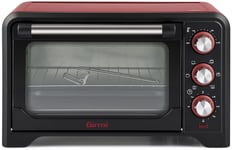 Girmi FE2000 Four Petit Four Électrique 1380 Watt 20 L 6 Fonctions Noir/Rouge