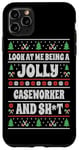 Coque pour iPhone 11 Pro Max Funny Caseworker Ugly Christmas Design Christmas Social Worker