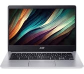 ACER 314 14" Refurbished Chromebook - MediaTek MT8183C, 128 GB eMMC, Silver (Excellent Condition), Silver/Grey