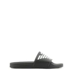 Emporio Armani Bold Eagle Logo Slides Sandal, Black+White, 37