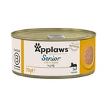 Applaws Natural Senior Wet Cat Food, Chicken in a Soft Mousse 70g Tin (Pack of 24 x 70g Tins)