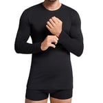 Intimitaly Irge Maillot thermique pour homme à manches longues (paquet de 2) en coton chaud Interlock, Noir , XL