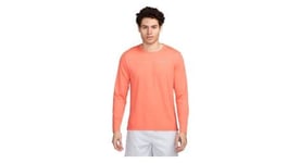 Maillot manches longues nike dri fit uv miler orange homme