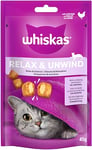 WHISKAS Relax Unwind Détente Relaxation au Poulet Aliment complémentaire pour Chats Adultes 45g