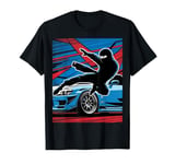 JDM race Car ninja Japan 90s Drift Tokyo drifting jump kick T-Shirt