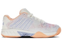 K-Swiss Performance Femme Hypercourt Express 2 HB Chaussures de Tennis, Star White/Peach Fuzz/Heather, 37 EU