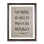 Great Gatsby F. Scott Fitzgerald Typography Quote Framed Wall Art Print, Ready to Hang Picture for Living Room Bedroom Home Office Décor, Walnut A4 (34 x 25 cm)