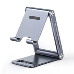 Aluminum Folding Phone/Tablet Holder Gray