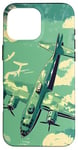 Coque pour iPhone 16 Pro Max Bombardier B-17G Green Pop Art Tropical B-17 Flying Fortress de la Seconde Guerre mondiale