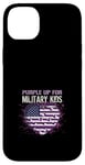 Coque pour iPhone 14 Plus Purple Up pour enfants militaires Heart America Military Child