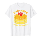 Pancakes Make Me Smile Pancake Chef Cute Breakfast Pancake T-Shirt