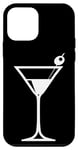 Coque pour iPhone 12 mini Verre à Martini avec olive I like cocktails