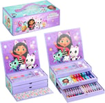 Gabby's Dollhouse Colouring Stationery Set Drawing Painting Giant Chest Case