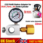 W21.8-14 Quick Connect Adaptor &Pressure Gauge For Sodastream Art Terra Cylinder