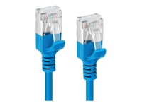 Microconnect - Nettverkskabel - Rj-45 (Hann) Til Rj-45 (Hann) - 2 M - U/Ftp - Cat 6A - Halogenfri, Uten Hindringer, Slank - Blå