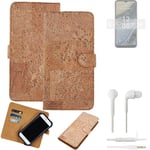 FOR Nokia G11 Plus SMARTPHONE CASE COVER WALLETCASE CORK