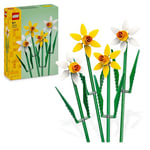 LEGO Jonquilles, Kit de Construction de Fleurs Artificielles, Construisez et Exposez ce Bouquet comme Décoration, Cadeau pour Adolescentes et Enfants 40747