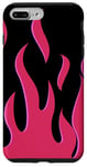 iPhone 7 Plus/8 Plus Red Rose Flames pattern Black Background Design Case Case