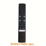 För TCL 4K Smart TV Fjärrkontroll RC901V FMR1 Universal 65C728 50P728 L32S525 65C828 Ingen röstfunktion