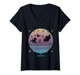 Womens Disney The Lion King Hakuna Matata 90s Circle V-Neck T-Shirt