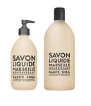 COMPAGNIE DE PROVENCE - Liquid Marseille Soap Shea Butter 495 ml + COMPAGNIE DE PROVENCE - Liquid Marseille Soap Shea Butter Refill 1000 ml