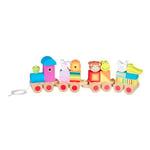 Animal Puzzle Train Toy – Push and Pull Along Stacking Toys for 1 Year Olds, Toddler - Wooden Puzzle Shapes, 1st Birthday Gifts For Boy, Girl - Early Development & Activity Toys by Orange Tree Toys