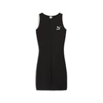 Puma Womens CLASSICS Ribbed Dress - Black - Size Small