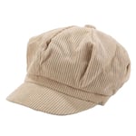 Visir Basker Cap Retro Brittisk stil Toppad 8 Panel Kylbeständig manchester Kvinnor Åttakantig Newsboy Cabbie Painter Hat Beige