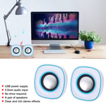 USB Speaker Mini Computer Stereo Sound Box Loudspeaker 3.5mm Socket Jt‑260