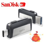 Clé USB SanDisk 32 Go USB 3.1 Double OTG Type-C - Vitesse de lecture 150 MB/s - Noir