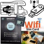 SMARTY DATA Sim Card-WiFi Router-MiFi-Dongle-Portable Hotspot Pay As You Go 5G4G