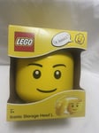 LEGO STORAGE HEAD WITH LID HAPPY BOY BRAND NEW IN BOX - Size LARGE