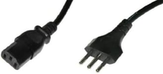 Nilox 2,0 m CEI 23-16 / VII - Coupleur de Type L à Prise de Courant de Type IEC C13 M/F 2 m, câble d'alimentation Noir C13