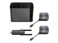 BenQ TZY31 InstaShare Button Solution - Trådlös USB-dongel + 2 trådlösa USB-sändare + dockningsstation - trådlös USB-förlängare - 802.11a, 802.11b/g/n, Wi-Fi 5, USB 3.0, USB-C - upp till 15 m - för BenQ IL4301, ST6502, ST7502, ST8602, VC01 RM03 Series Smart Interactive Signage IL4301