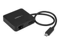 StarTech.com Adaptateur multiport USB-C pour ordinateur portable - Station d'accueil USB C avec HDMI 4K GbE USB 3.0 (USB-A) - Alimenté - Station d'accueil - USB-C / Thunderbolt 3 - HDMI - 1GbE -...