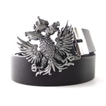 JWJQTLD Men'S Belt Fashion Belts Men Black Pu Leather Belt Russian Eagle Metal Buckle Casual Belt Men'S And Women'S Gifts,As Shown,130Cm