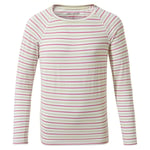 Craghoppers Girls NosiLife Expert Paola Walking T-Shirt (Raspberry/Lime Green Stripe) - Pink - Size 7-8Y