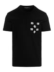 Dolce & Gabbana Mens DG Pocket Logo Printed T-Shirt in Black material_cotton - Size Small