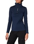 O'Neill Women's Clime Fleece Halfzip Skifleece Langarmshirt Ski Funktionsshirt T-Shirt, Ink Blue, XL